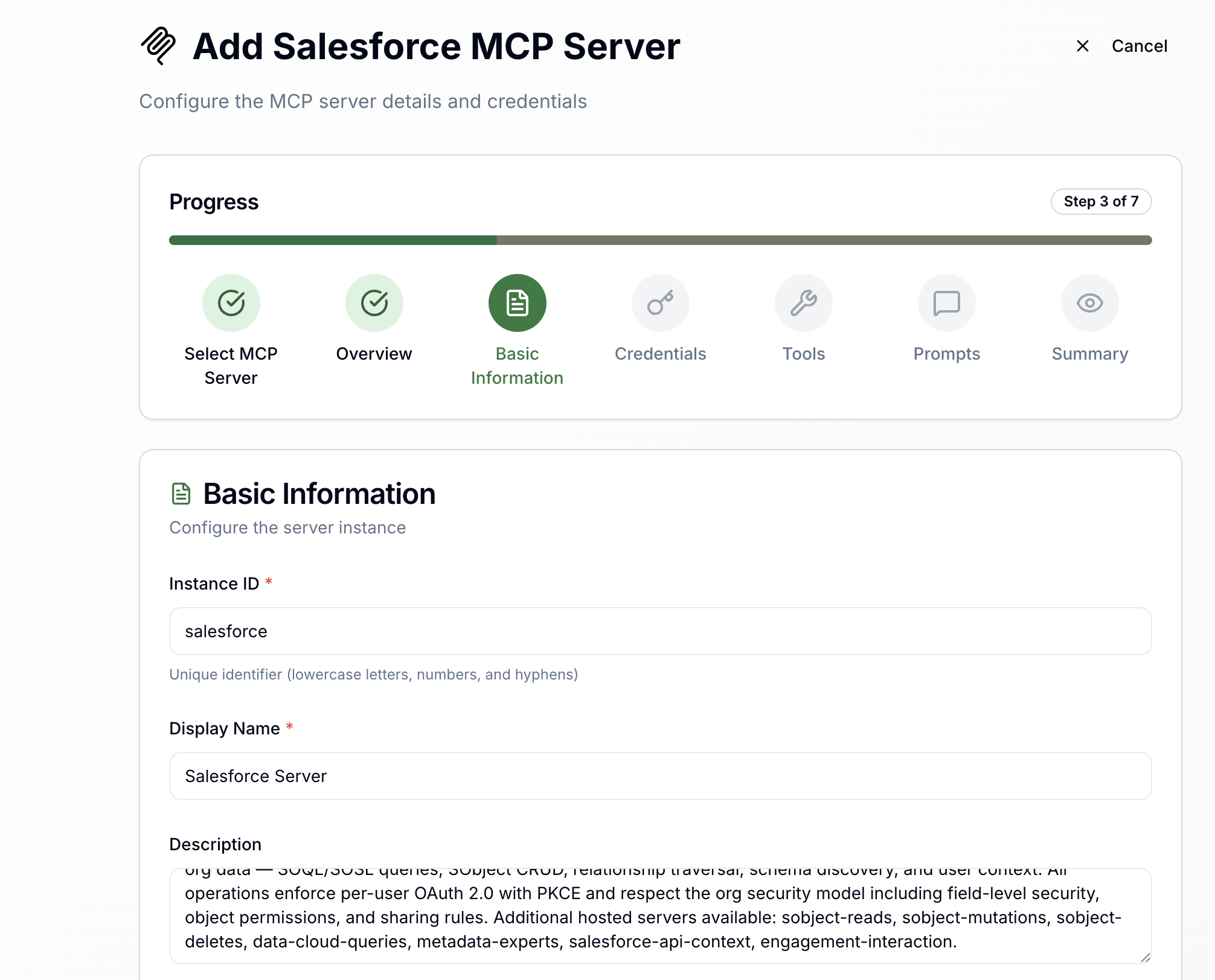 Salesforce instance basic information