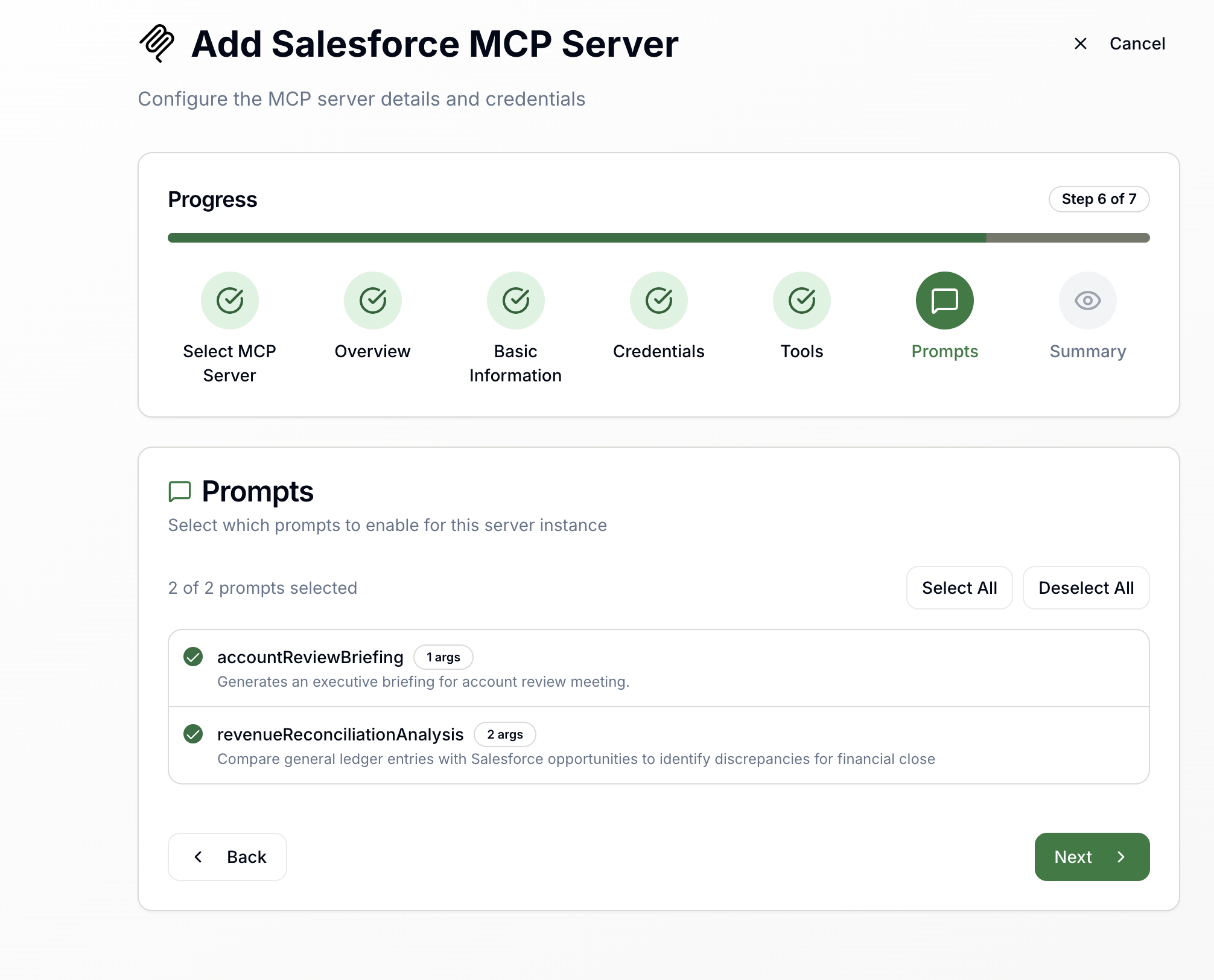 Salesforce MCP prompts